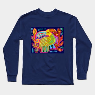 Kuna Indian Tropical Pajaro Parrot Long Sleeve T-Shirt